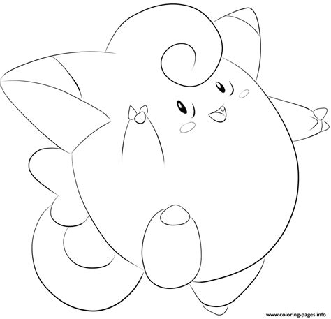 Clefable Coloring Page Non Stop Pokemon Pictures Redblue Nidoqueen 31