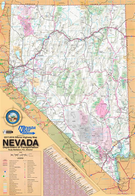 Large Detailed Roads And Highways Map Of Nevada State With Cities Images