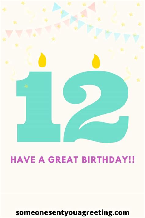 Happy 12th Birthday Wishes And Quotes Someone Sent You A Greeting