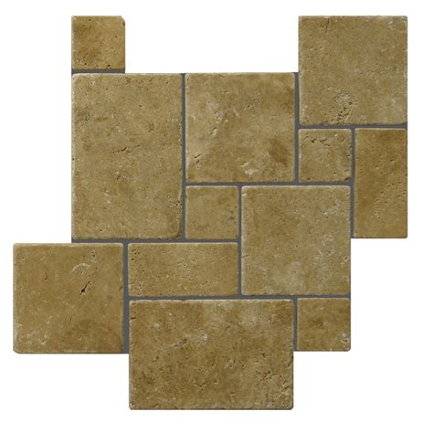 Qdi® Noce Mini Versailles Pattern Travertine Mosaic Tile Qdi Surfaces®