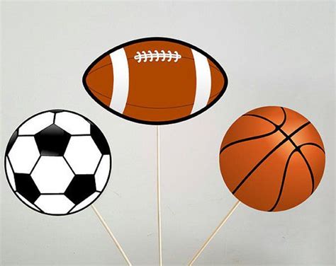 Personalized Sports Theme Photo Booth Props Sports Centerpieces