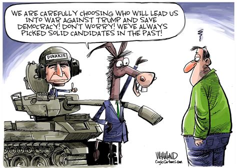 Political Cartoon Us Dukakis Trump Tank Sanders The Week