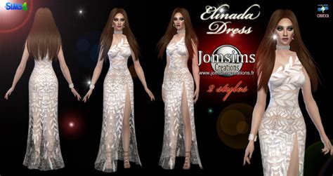 Elinada Dress At Jomsims Creations Sims 4 Updates