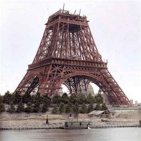 The Construction Of The Eiffel Tower In Paris France In 1888 A Year