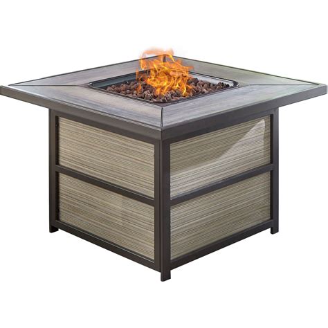 Hanover Orleans 4 Piece Woven Lounge Set With A 40000 Btu Fire Pit