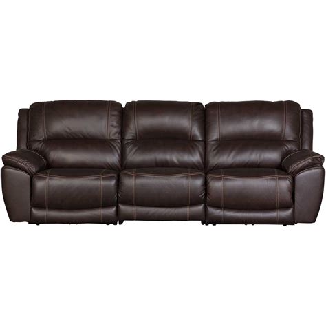 Ashley Furniture Brown Leather Recliner Sofa Baci Living Room