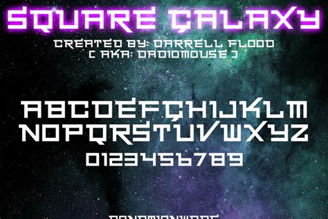 Square Galaxy Font Hawtpixel Darrell Flood Fontspace