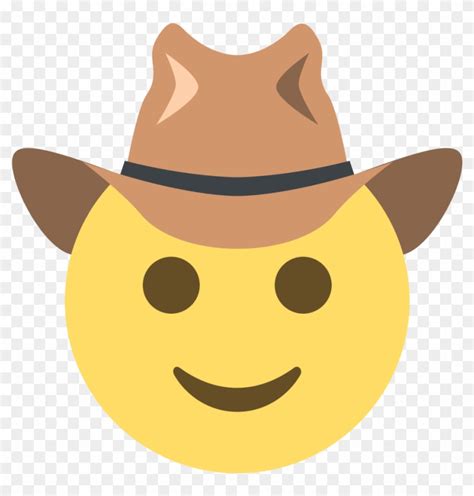 Open Cowboy Emoji Hd Png Download 1000x1000253337 Pngfind