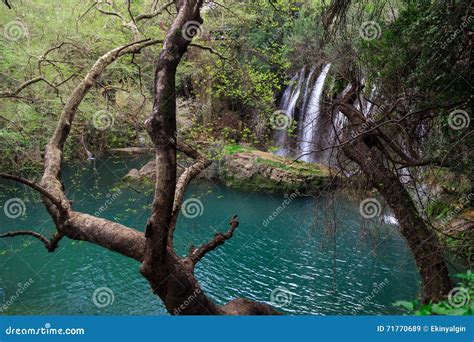 Kursunlu Waterfall Scene Stock Image Image Of Antalya 71770689