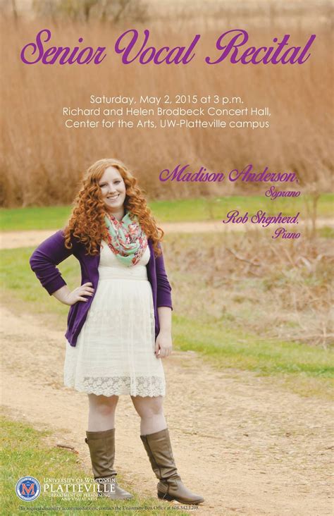 Pin By Madison Anderson On Senior Recital Posters Recital Poster