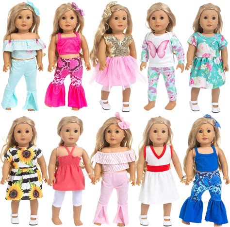 our generation doll my life doll ecore fun 10 sets american 18 inch doll clothes and accessories