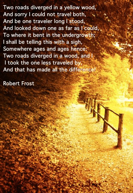 Two Roads Diverged In A Yellow Wood Robert Frost 465x670 R