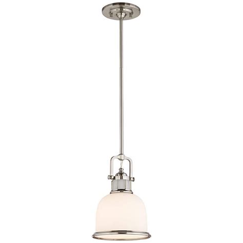 Feiss Parker Place Brushed Steel 8 Wide Mini Pendant Light 50458