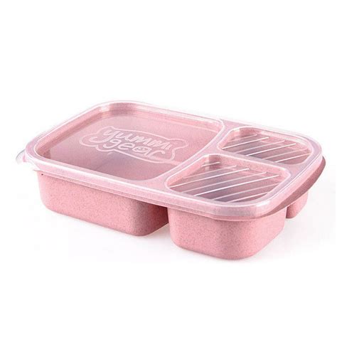 Bento Lunch Box Microwave Safe Food Container 3 Compartment Bento Box