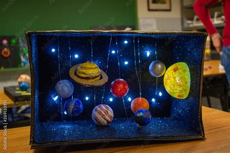 Maqueta Del Sistema Solar O Planetario Para Niños Foto De Stock Adobe