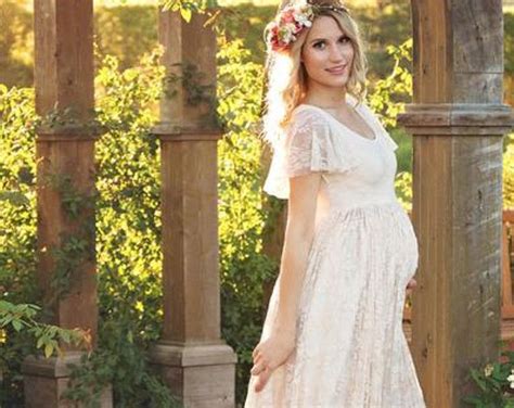 Maternity Gown Genell Gown Lace Maternity Dress Short Etsy