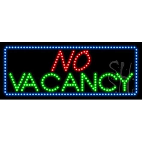 13 X 32 X 1 In No Vacancy Animated Led Sign Blue Red And Green