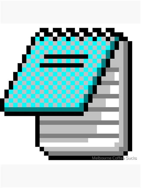 Windows 95 Notepad Icon Poster By Melcoffeesucks Note Pad Icon