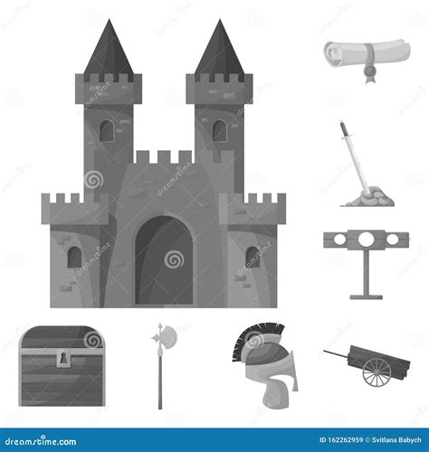 Vector Illustration Of Heritage And Ancient Symbol Set Of Heritage And