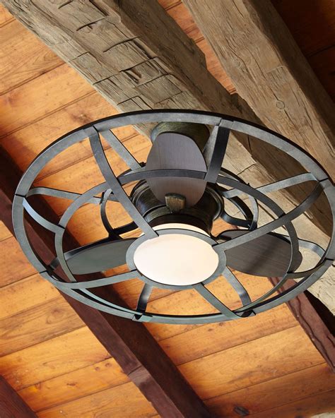 Alsace Outdoor Cage Ceiling Fan | Caged ceiling fan, Outdoor ceiling ...