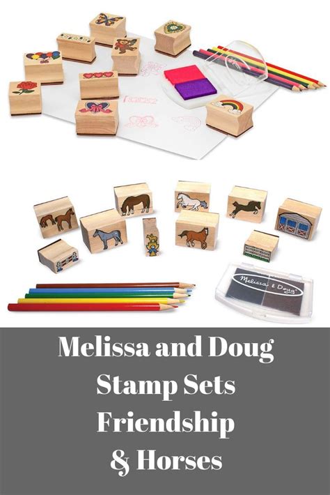 Melissa And Doug Stamp Sets ~ Friendship And Horses ~ Made From Durable