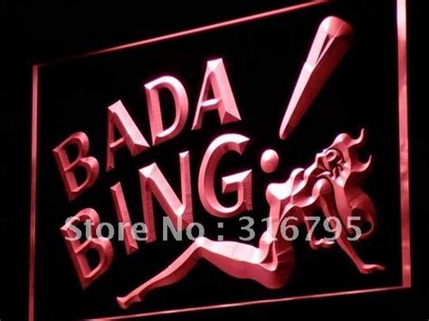 I886 Bada Bing Sexy Lady Bar Beer Pub Light Sign Onoff Swtich 20