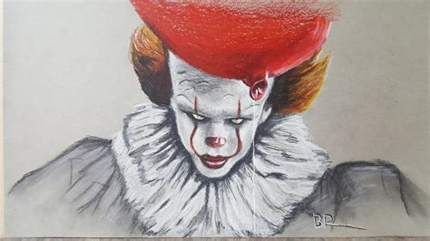 Mr Pennywise It Fan Art Charcoal And Paint Rmovies