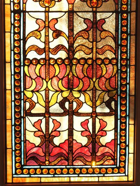 Large Stained Glass Window Panel At 1stdibs