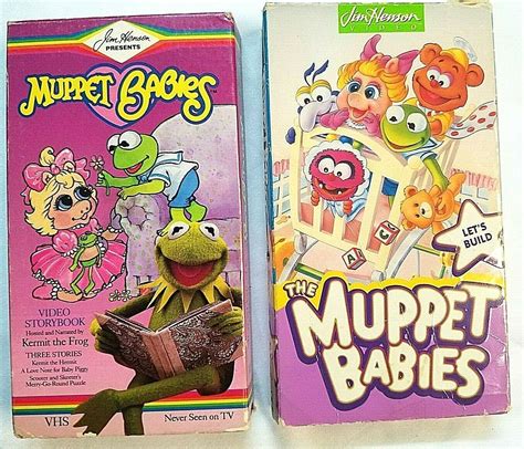 1993 The Muppet Babies Lets Build Vhs Jim Henson And 1987 Storybook