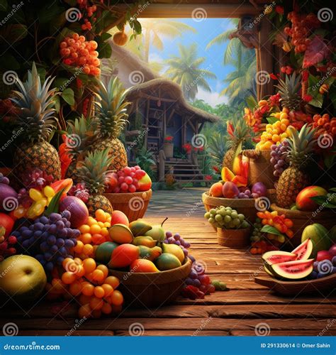 Tropical Temptations: Exotic Delights from Nature S Garden Stock Photo