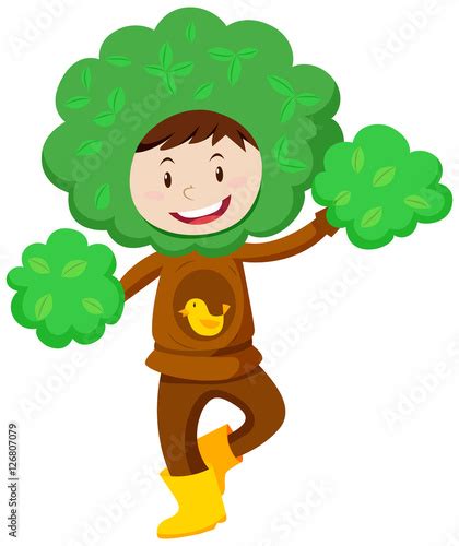 Kid In Tree Costume Imagens E Vetores De Stock Royalty Free No