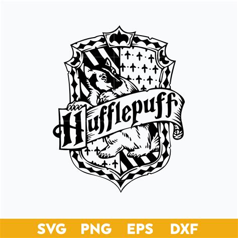 Hufflepuff Outline Svg Hufflepuff House Emblem Harry Potter Inspire