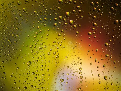 Water Drops Color Background Rain Glass Space Rainbow