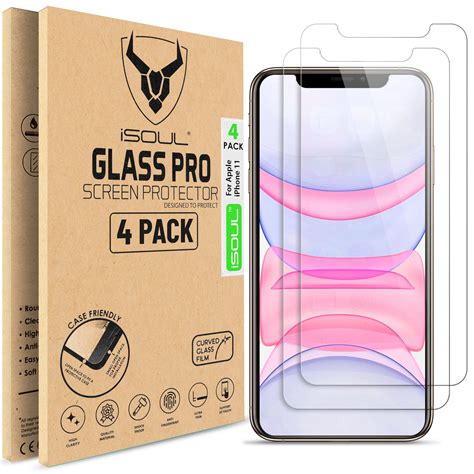 Iphone 11xr Screen Protector 61 Inch Tempered Glass Hd Film 4 Pack