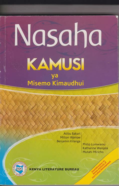 Nasaha Kamusi Ya Misemo Kimaudhui Klb Text Book Centre