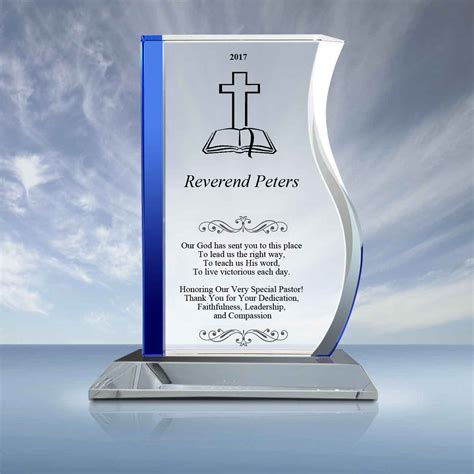 Pastor Appreciation T Blue Progress Plaque 019 Goodcount 3d