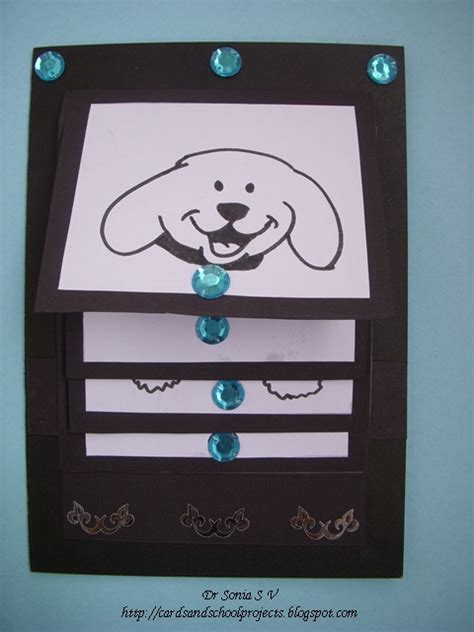 Shari carroll shows a couple ways to add interaction to your cards. Cards ,Crafts ,Kids Projects: Puppy Interactive Card