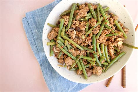 Our family can't get enough of this ground turkey and green beans stir fry! Whole30 Ground Turkey & Green Bean Stir-Fry in 2020 ...