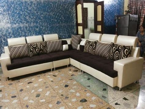 To avoid a monotonous and uniform look, use the colors cleverly to set a visual accent. New L Shaped Sofa Set, L shape couch, एल शेप सोफा सेट - Bismillah Furniture, Kolkata | ID ...