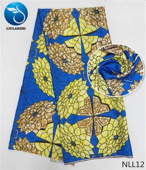 Liulanzhi Nigerian Satin Fabrics 2018 Latest Geometric Pattern Satin Fabric For Sewing Dress