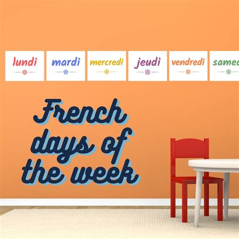French Days Of The Week Printable Poster Set Classroom Decor Preschool