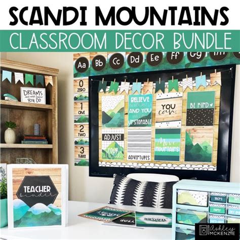 Scandi Mountains Classroom Decor Bundle Easy And Modern Classroom