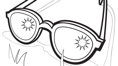 Sunglasses Coloring Page At Free Printable Colorings