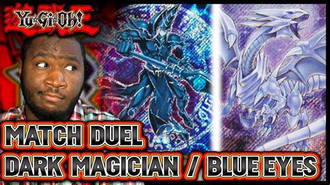 Yugioh Match Duel Dark Magician Vs Blue Eyes White Dragon Yugi