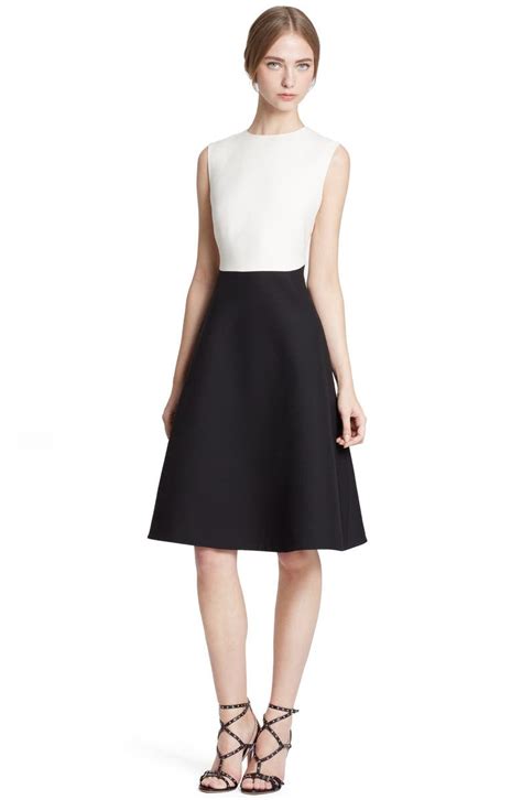 Valentino Two Tone Wool Blend Crepe Dress Nordstrom