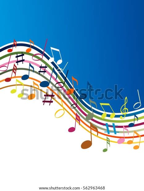 Color Music Notes On Solide White Stock Vector Royalty Free 562963468
