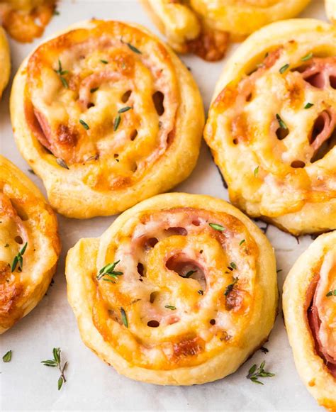 Puff Pastry Ham And Cheese Pinwheels Easy And Delicious Appetizer That