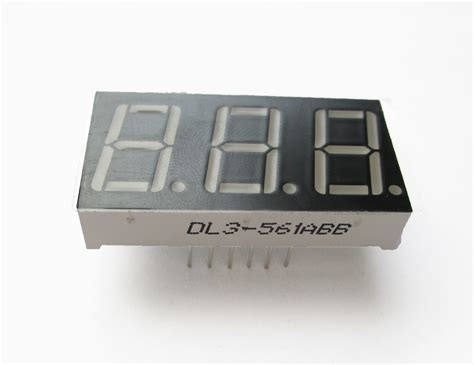 056 Inch Triple Digit 7 Segment Led Displays Blue Color Common Anode 7