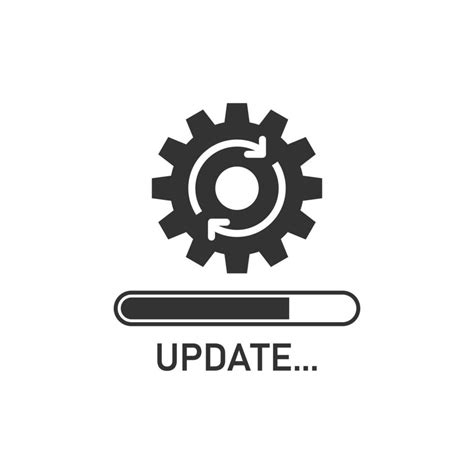 Update Software Icon In Flat Style System Upgrade Notification Vector