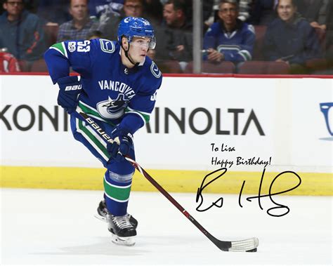 bo horvat vancouver canucks autographed personalized 8 x 10 photo nhl auctions exclusive
